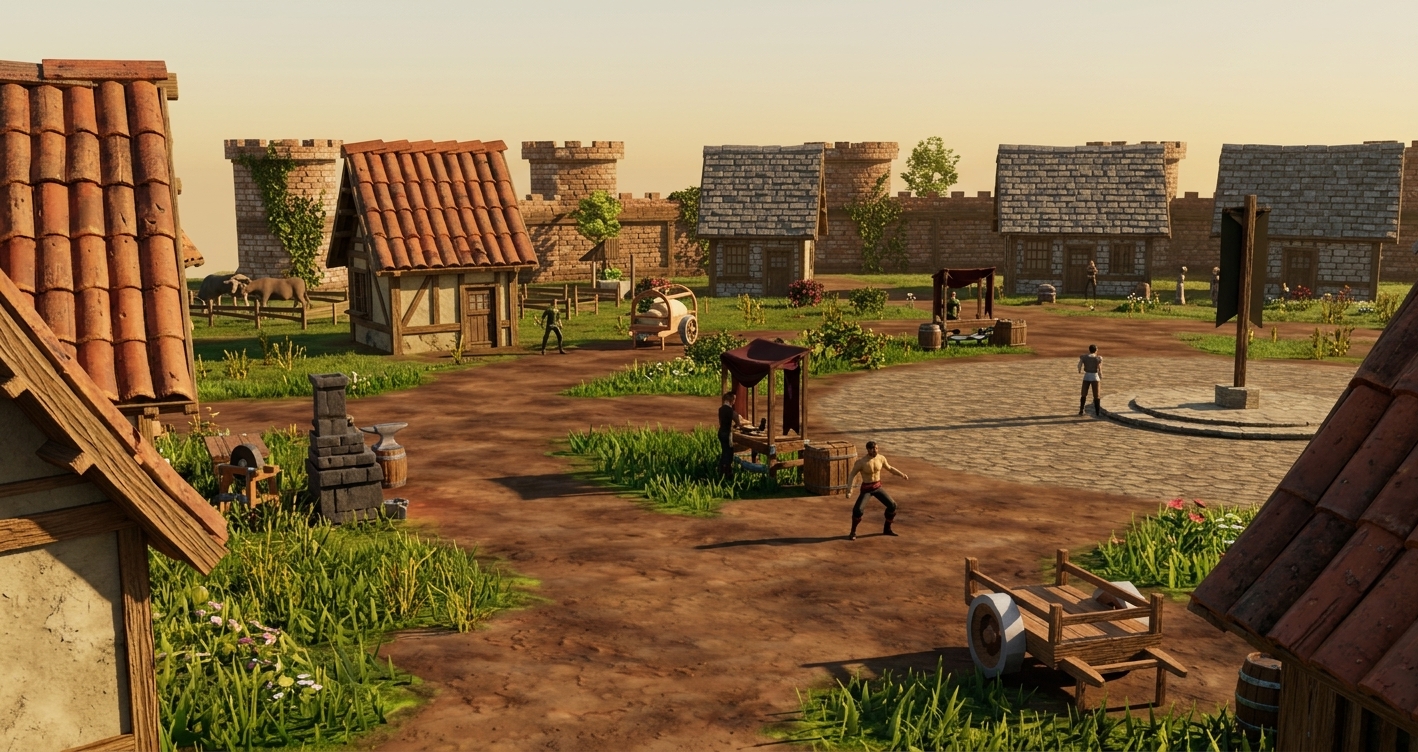 The village of Briarfold, the starting town